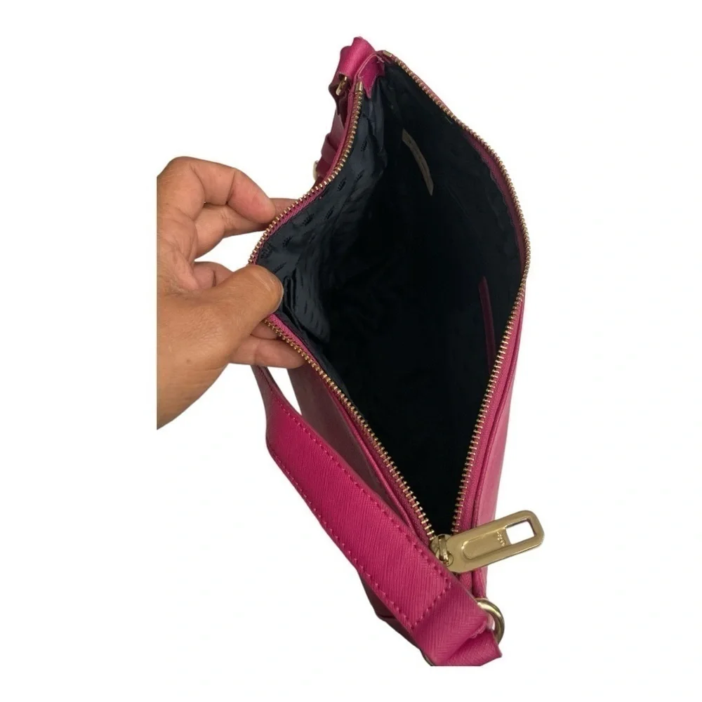 Juicy Couture Saffiano Pink Leather Hobo Bag